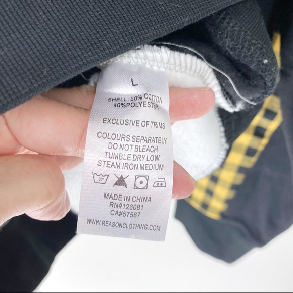 Reason Clothing Mash Up Hoodie Zip Jacket L Bees - Picture 6 of 8